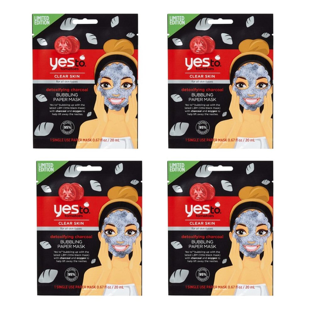 Yes to Tomatoes Charcoal Bubbling Paper Mask (4)